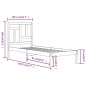 vidaXL Giroletto in Legno Massello 75x190 cm Small Single