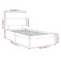 vidaXL Giroletto in Legno Massello 75x190 cm Small Single vidaXL Giroletto in Legno Massello 75x190 cm Small Single