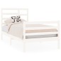 vidaXL Giroletto Bianco in Legno Massello 75x190 cm Small Single vidaXL Giroletto Bianco in Legno Massello 75x190 cm Small Single