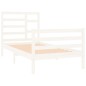 vidaXL Giroletto Bianco in Legno Massello 75x190 cm Small Single vidaXL Giroletto Bianco in Legno Massello 75x190 cm Small Single