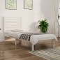 vidaXL Giroletto Bianco in Legno Massello 75x190 cm Small Single vidaXL Giroletto Bianco in Legno Massello 75x190 cm Small Single