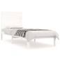 vidaXL Giroletto Bianco in Legno Massello 75x190 cm Small Single vidaXL Giroletto Bianco in Legno Massello 75x190 cm Small Single