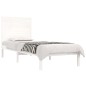vidaXL Giroletto Bianco in Legno Massello 75x190 cm Small Single vidaXL Giroletto Bianco in Legno Massello 75x190 cm Small Single