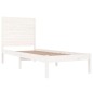 vidaXL Giroletto Bianco in Legno Massello 75x190 cm Small Single vidaXL Giroletto Bianco in Legno Massello 75x190 cm Small Single