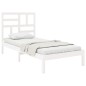 vidaXL Giroletto Bianco in Legno Massello 75x190 cm Small Single vidaXL Giroletto Bianco in Legno Massello 75x190 cm Small Single