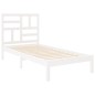 vidaXL Giroletto Bianco in Legno Massello 75x190 cm Small Single vidaXL Giroletto Bianco in Legno Massello 75x190 cm Small Single