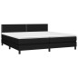 vidaXL Giroletto a Molle con Materasso Nero 200x200 cm in Tessuto vidaXL Giroletto a Molle con Materasso Nero 200x200 cm in Tessuto