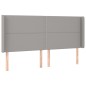 vidaXL Letto a Molle Materasso e LED Grigio Chiaro 160x200 cm Tessuto