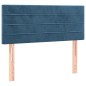vidaXL Giroletto a Molle con Materasso Blu Scuro 120x200 cm in Velluto