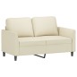 vidaXL Set di Divani 2 pz con Cuscini crema in Similpelle vidaXL Set di Divani 2 pz con Cuscini crema in Similpelle