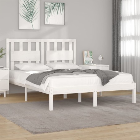 vidaXL Giroletto Bianco Massello Pino 150x200cm King Size
