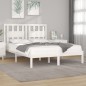 vidaXL Giroletto Bianco Massello Pino 150x200cm King Size vidaXL Giroletto Bianco Massello Pino 150x200cm King Size