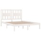 vidaXL Giroletto Bianco Massello Pino 150x200cm King Size vidaXL Giroletto Bianco Massello Pino 150x200cm King Size