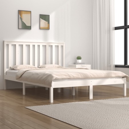 vidaXL Giroletto Bianco Massello Pino 150x200cm King Size