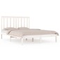 vidaXL Giroletto Bianco Massello Pino 150x200cm King Size vidaXL Giroletto Bianco Massello Pino 150x200cm King Size