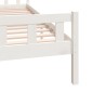 vidaXL Giroletto Bianco in Legno Massello 180x200 cm Super King vidaXL Giroletto Bianco in Legno Massello 180x200 cm Super King