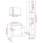 vidaXL Set Mobili da Bagno 3 pz Rovere Fumo in Legno Multistrato vidaXL Set Mobili da Bagno 3 pz Rovere Fumo in Legno Multistrato