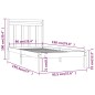 vidaXL Giroletto in Legno Massello 90x190 cm Single vidaXL Giroletto in Legno Massello 90x190 cm Single