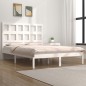 vidaXL Giroletto senza Materasso Bianco 150x200 cm Legno Massello Pino vidaXL Giroletto senza Materasso Bianco 150x200 cm Legno Massello Pino