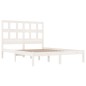 vidaXL Giroletto senza Materasso Bianco 150x200 cm Legno Massello Pino vidaXL Giroletto senza Materasso Bianco 150x200 cm Legno Massello Pino