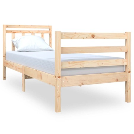 vidaXL Giroletto 75x190 cm Small Single in Legno Massello
