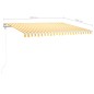 vidaXL Tenda Automatica con Sensore Vento LED 400x300 cm Gialla Bianca vidaXL Tenda Automatica con Sensore Vento LED 400x300 cm Gialla Bianca