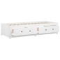 vidaXL Dormeuse Bianca 90x190 cm Single in Legno Massello di Pino
