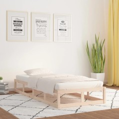vidaXL Giroletto 75x190 cm Small Single in Legno Massello