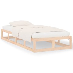 vidaXL Giroletto 75x190 cm Small Single in Legno Massello