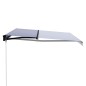 vidaXL Tenda da Sole Retrattile Manuale con LED 450x300cm Blu e Bianco vidaXL Tenda da Sole Retrattile Manuale con LED 450x300cm Blu e Bianco