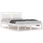 vidaXL Giroletto Bianco in Legno Massello 135x190 cm Double vidaXL Giroletto Bianco in Legno Massello 135x190 cm Double