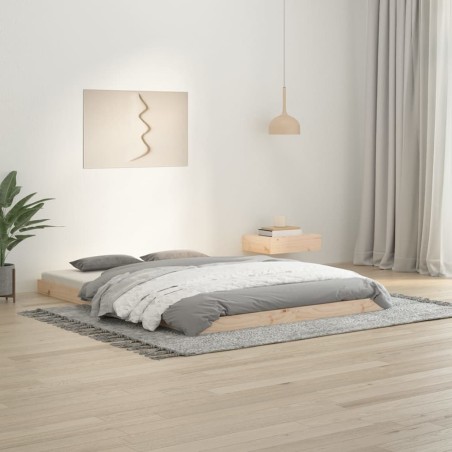 vidaXL Giroletto 135x190 cm Double in Legno Massello di Pino
