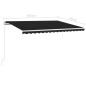 vidaXL Tenda da Sole Retrattile Manuale LED 450x350 cm Antracite