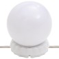 Set Tavolo da Toeletta Grigio Cemento con LED Legno Multistrato