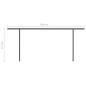 vidaXL Tenda da Sole Retrattile Manuale con LED 6x3 m Antracite vidaXL Tenda da Sole Retrattile Manuale con LED 6x3 m Antracite