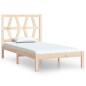 vidaXL Giroletto in Legno Massello Grigio 75x190 cm Small Single vidaXL Giroletto in Legno Massello Grigio 75x190 cm Small Single