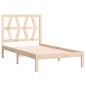 vidaXL Giroletto in Legno Massello Grigio 75x190 cm Small Single vidaXL Giroletto in Legno Massello Grigio 75x190 cm Small Single