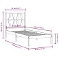 vidaXL Giroletto in Legno Massello Grigio 75x190 cm Small Single vidaXL Giroletto in Legno Massello Grigio 75x190 cm Small Single