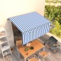 vidaXL Tenda Sole Retrattile Automatica Parasole 3,5x2,5m Blu Bianco vidaXL Tenda Sole Retrattile Automatica Parasole 3,5x2,5m Blu Bianco