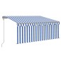 vidaXL Tenda Sole Retrattile Automatica Parasole 3,5x2,5m Blu Bianco vidaXL Tenda Sole Retrattile Automatica Parasole 3,5x2,5m Blu Bianco
