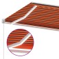 vidaXL Tenda da Sole Retrattile Manuale LED 600x300 cm Arancio Marrone vidaXL Tenda da Sole Retrattile Manuale LED 600x300 cm Arancio Marrone