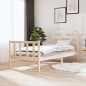 vidaXL Giroletto in Legno Massello Grigio 75x190 cm Small Single vidaXL Giroletto in Legno Massello Grigio 75x190 cm Small Single