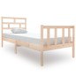 vidaXL Giroletto in Legno Massello Grigio 75x190 cm Small Single vidaXL Giroletto in Legno Massello Grigio 75x190 cm Small Single
