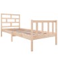 vidaXL Giroletto in Legno Massello Grigio 75x190 cm Small Single vidaXL Giroletto in Legno Massello Grigio 75x190 cm Small Single