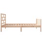 vidaXL Giroletto in Legno Massello Grigio 75x190 cm Small Single vidaXL Giroletto in Legno Massello Grigio 75x190 cm Small Single