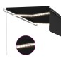 vidaXL Tenda Automatica Parasole Sensore Vento e LED 4x3m Antracite vidaXL Tenda Automatica Parasole Sensore Vento e LED 4x3m Antracite