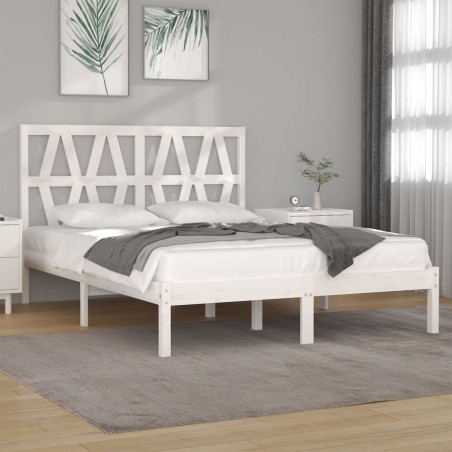vidaXL Giroletto Bianco Massello Pino 150x200cm King Size