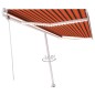 vidaXL Tenda Automatica Sensore Vento e LED 500x300 cm Arancio Marrone