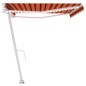 vidaXL Tenda Automatica Sensore Vento e LED 500x300 cm Arancio Marrone