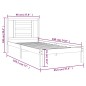 vidaXL Letto senza Materasso Bianco 90x190 cm in Legno Massello Pino